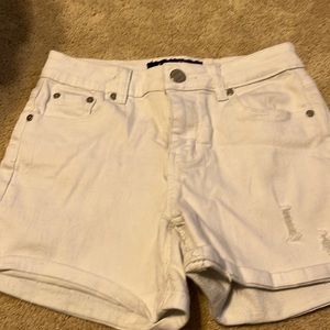 White denim shorts